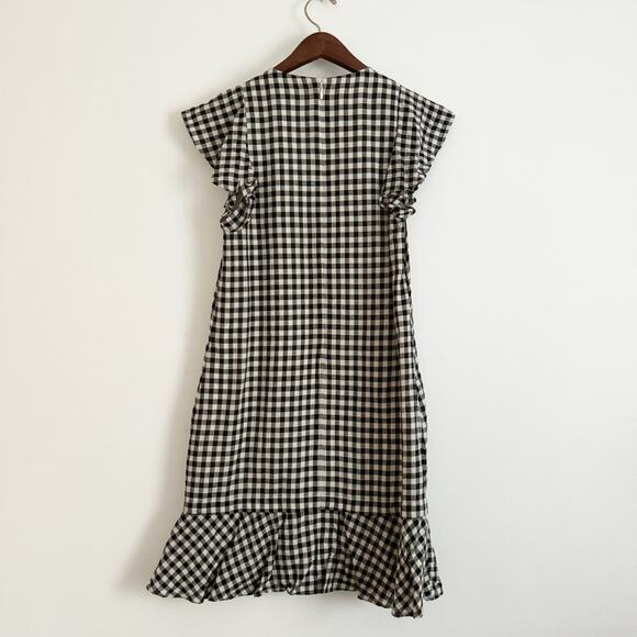 MADEWELL Gingham Flutter Sleeve Mini Dress 0 - Picture 6 of 8